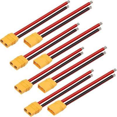 MOOKEERF 4 Pairs XT90H XT90 Plug Male and Female Connector with 150mm 10AWG Wire for RC Lipo Battery FPV Racing Drone