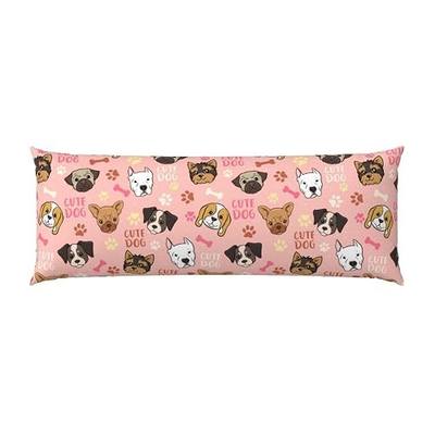 Dog Pattern Body Pillow Cover 20"x 54" - Soft Body Pillow Case with Hidden Zipper, Animal Decorative for Kids, Women, Men - Gifts