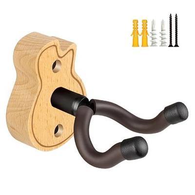 MUSO Guitar Wall Mount, Guitar Hanger, U-Shaped Guitar Wall Hanger Mount, Guitar Holder Hook Stand Wall Mount Guitar Accessories for Acoustic, Electric Guitar, Banjo, Bass, Ukulele,Beech Wood:1
