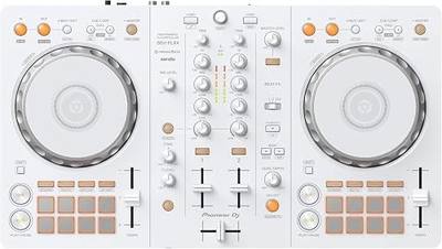 Pioneer DJ DDJ-FLX4 2-deck rekordbox and Serato DJ Controller - White, Limited Edition