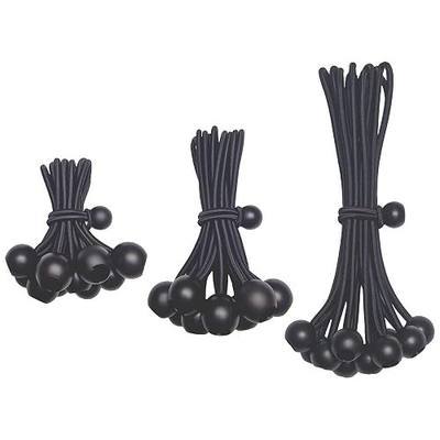 Bungee Cords with Balls 30 Pack, Ball Bungee Cords Comes in Three Sizes: 4 "6" 9", UV Resistant, Antioxidant, Secure Tie Down. (30, Black)