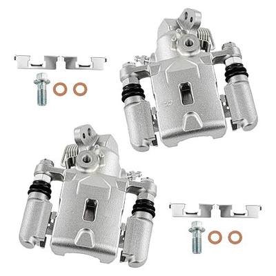 cciyu Rear Left & Right Disc Brake Calipers w/Bracket 19B3302 19B3303 2005-2006 For Hyundai For Elantra,2004-2008 For Hyundai For Tiburon,2005-2009 For Kia For Spectra,2005-2009 For Kia For Spectra5