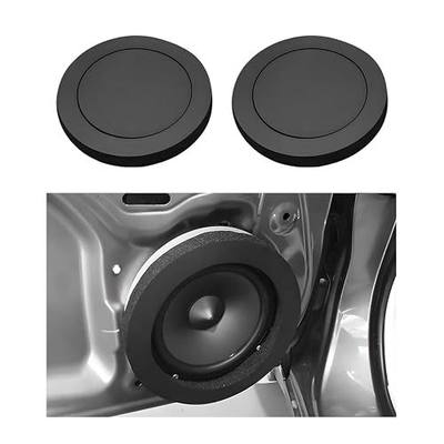2PCS 6.5" Car Foam Speaker Enhancer, Auto Door Soundproof Speaker Fast Rings Foam Baffles, Self Adhesive High Rebound Sponge Bass Blocker Kit Universal for Stereo Audio Speaker