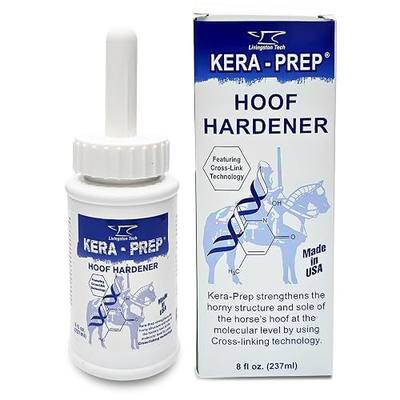 Kera Prep Hoof Hardener for Horses, Hoof Conditioner for Horses, 8 fl oz | Easy-to-Apply Hoof Conditioner for Horses, Reinforces Structure at the Molecular Level, Repels Moisture & Restores Elasticity