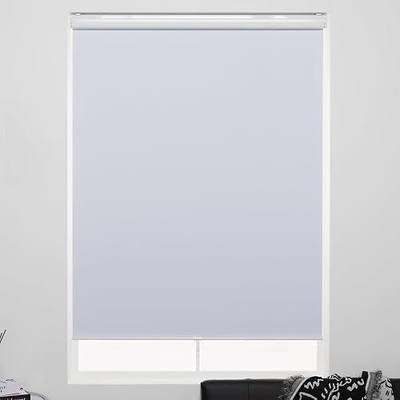 Roller Shades Cordless 100% Blackout Blinds for Windows and Doors, Pull Down Room Darkening Window Shades, Easy to Install for Home and Office, White, Fixed 75 Inches High, 20 Inches Width