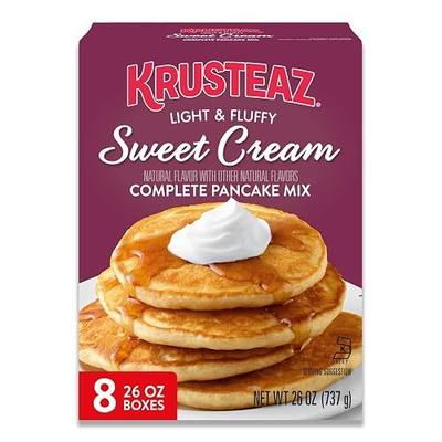 Krusteaz Sweet Cream Pancake and Waffle Mix, Light & Fluffy, 26 oz Boxes (Pack of 8)