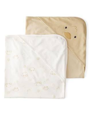 Carter's Baby Hooded Towel (2-pk Yellow/Ivory)