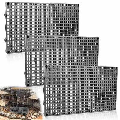 3 Pack Heavy Duty Fountain Basin Grate 24"x 12" Pondless Waterfall | Water Grid for Raised Beds | Indoor Outdoor Ponds | Water Gardens
