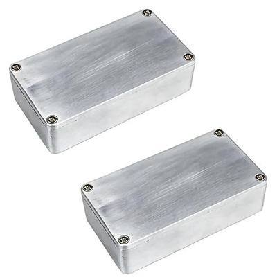 2Pcs 1590B Guitar Effect Pedal Case Diecast Metal Aluminum Stomp Box Case Enclosure Electronics Project Box Enclosure with Screws 112mmx60mmx31mm 4.41" x 2.36" x 1.22"
