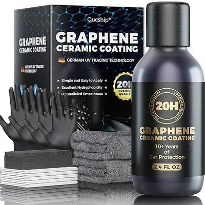 20H Nano Graphene Ceramic Coating for Cars, UV Tracing, 70 ml Kit | 10+ Years of Protection, Extreme Water Beading, High-Gloss Finish, Paint & Wheel Protection, Slick Surface
