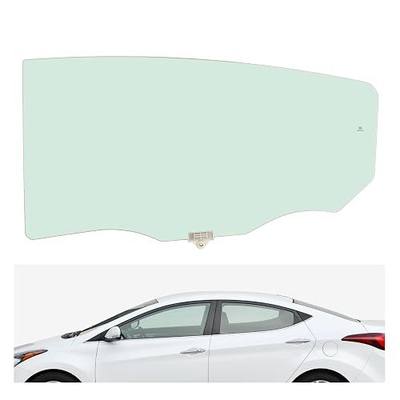 Rear Left Door Window Glass Compatible with 2011-2016 Hyundai Elantra 4 Door Sedan Light Green Tempered Glass - Driver (L.H) Side