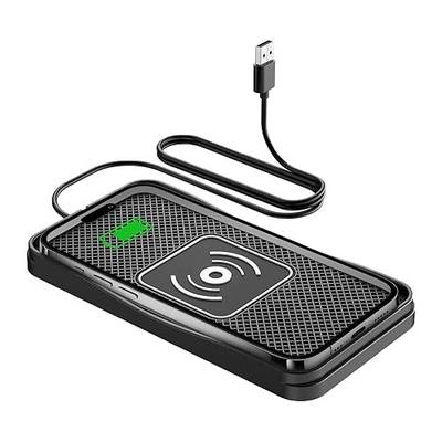 15W Non-Slip Car Wireless Charger Pad USB | Fast Wireless Charging Pad With Non-Slip Design, Compatible With iPhone, Samsung, LG And All Android Phones
