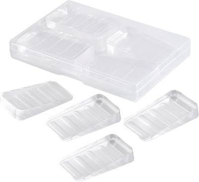 Rubber Wedges Shims 6 Pack Table Wedge Clear Toilet Shims for Leveling, Furniture Levelers for Uneven Floors,Hot Tub Restaurant Appliance Shims for Leveling Feet(0.39" Th)