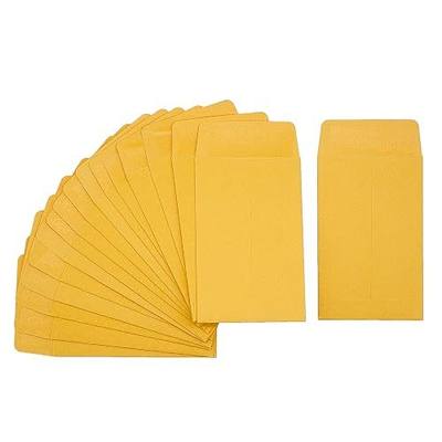 Homrelaxy #1 120 Pcs Small Coin Envelopes 2.25" x 3.5" with Gummed Flap, Yellow Kraft Mini Envelopes for Storing Keys, Stamps, Seeds, Tips and Small Items (120)