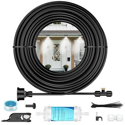 Pawfly Misting System, Misters for Outside Patio 50 ft, Outdoor Misting Cooling System with 15 Brass Mist Nozzles Water Accessories, Patio Mister for Cooling Garden Backyard Greenhouse Trampoline