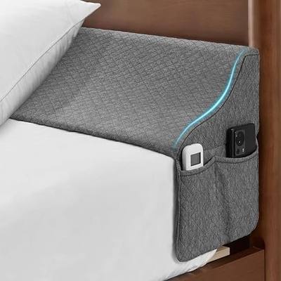 EUHAMS Queen Size Bed Wedge Pillow for Headboard Bed Gap Filller/Mattress Gap Filler (0-7") - Wedge Pillow Headboard Triangle Foam Pillows Wedges Between Headboards Mattress (Grey,60"x10"x6")