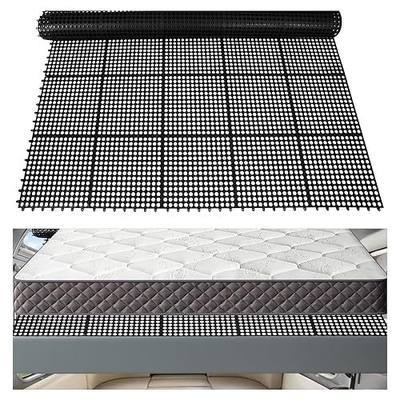 Plastic Ventilated Mattress Underlay Pad for RV Boat Camper - 83" L x 59" W | Interlocking Modular Design, Breathable Mesh RV Under Mattress Ventilation Air-Flow (Black)