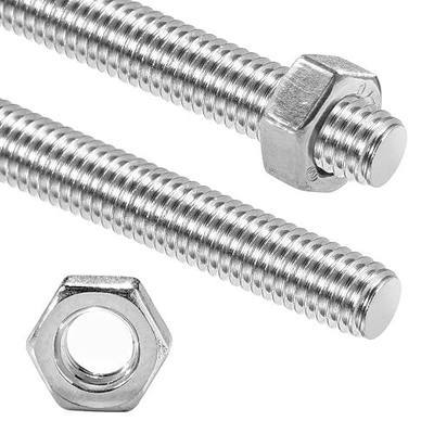 2 Pack 300mm/11.8" Length 304 Stainless Steel M12-1.75 Fully Threaded Rods | 304 Stainless Steel Cuttable Metric Threaded Screw Right Hand Threads for Anchor Bolts Clamps DIY Projects (M6x300mm(2PCS))