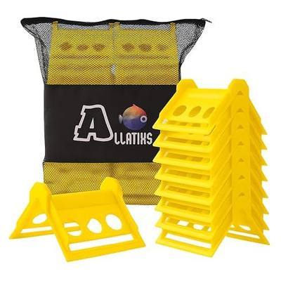 32 Pack 4" Flatbed Edge Protectors with Carrying Case - 4" Winch Ratchet Straps - Plastic Corner Protectors for Flatbed Cargo Load Truck Shipping Edge Protector (4" x 6")