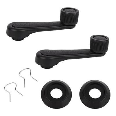 lasuroa 2pcs Manual Window Handle Car, Driver & Passenger Side Replacement Crank Handles Parts Accessories for 1992-1998 Geo Tracker Suzuki (Black)