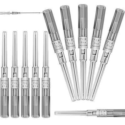 6Pcs 16G Catheter Piercing Needles - Hollow Cannula Needles for Ear, Nose, Belly & Cartilage - Professional Body Piercing Tool Supplies