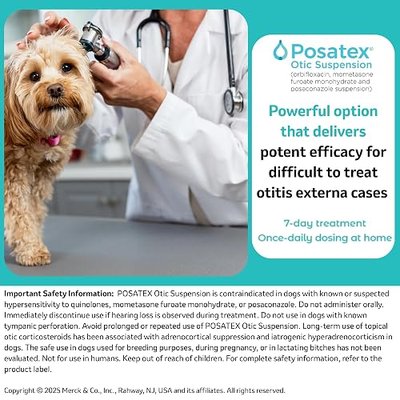POSATEX Otic Suspension for Dogs, 15gm Bottle