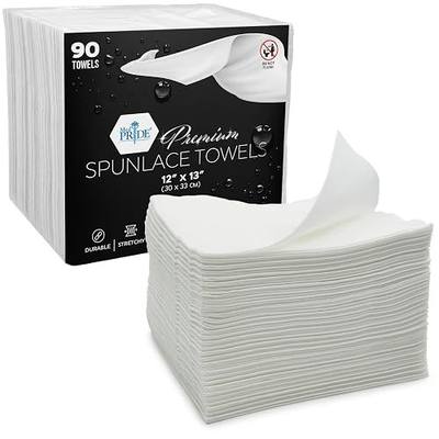 MED PRIDE Premium Spunlace Towels 12x13 in,Soft,Lint-Free,Latex-Free,90 Ct
