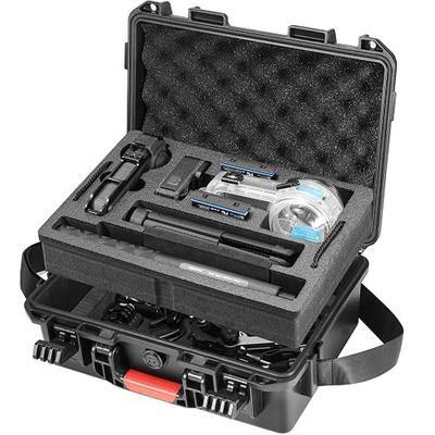 AMAZEAR Hard Case for Insta360 X5 X4 Air Accessories, Insta 360 X5 Waterproof Protective Carrying Case with Shoulder Strap for Diving Kit, Bullet Time Handle 2.0, Selfie Stick with Tripod, Black