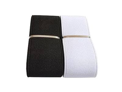 Elastic Bands 1.5 Inch Heavy Stretch Elastic Strap 4 Yards Black white for Sewing Pants Waistband Crafts(Mixed Color 3, 133832)