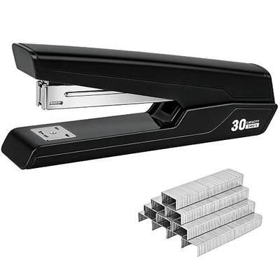 Metal Stapler with 830 Staples,Black Stapler,Staplers for Desk | 30 Sheet Capacity, Office Stapler,Non-Slip