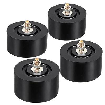 Anti Vibration Pad Air Conditioner Base, Rubber Round - Diameter 9cm | Noise Reduction & Shock Absorption Bracket, Upgraded Shock Pad, Thickened Floor Bracket, 4 packs