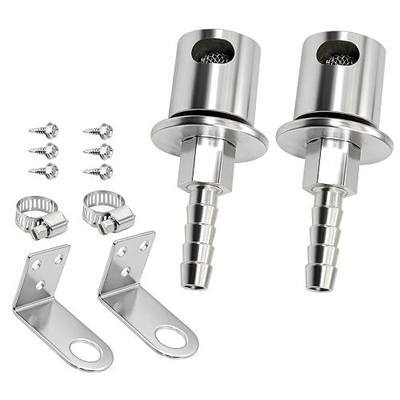 2Pcs Remote Mount Vent Valve for Fuel Tanks, Tank Vent Line Replacement Part, 5/16'' Barb Size, Detachable
