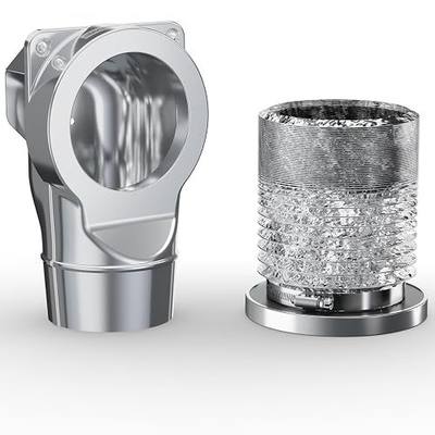 Magnetic Dryer Vent Coupling DV90 Airtight Seal Dryer Vent Connector Kit Easy to Clean Quick Connector Including a 2.6ft 4" Duct and two Clamps