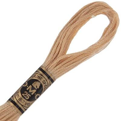 Hobby Lobby DMC Cotton Embroidery Floss - 738 Very Light Tan, Set of 12