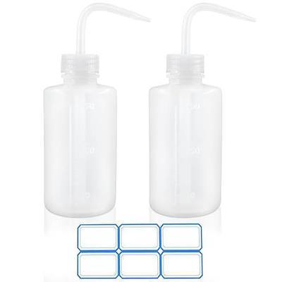 DTDNZKN 2 Pack 8oz (250ml) Wash Bottles | Watering Tool with Narrow Mouth and Labels - Ideal for Medical Use, Succulent Care, Cleaning and Washing