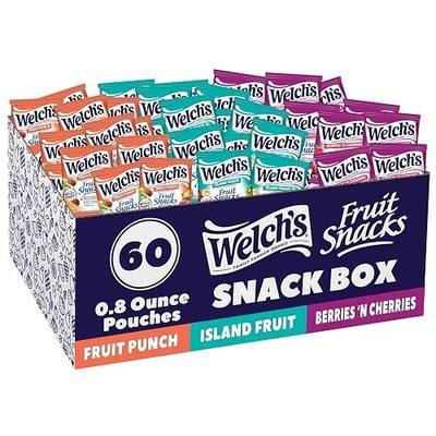 Welch's Fruit Snacks, Fruit Punch, Island Fruits & Berries 'N Cherries Snack Box, Gluten Free, 0.8oz Snack Packs (Pack of 60)