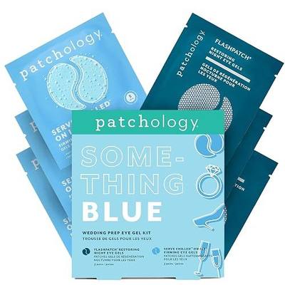 Patchology Something Blue Under Eye Patches | Bridal Shower Gift for Bride. | Bride-to-Be & Bachelorette Gift | Wedding Day Prep with Cooling, Depuffing & Firming Gel Masks with Peptides & Bakuchiol