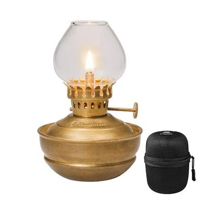Thous Winds Oil Lamp, Brass Vintage Oil Lantern, Windproof Light for Outdoor Camping Garden Home Decor -Luminara, with Storage Case