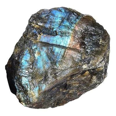 Raw Labradorite Stone Blue Rough Labradorite Rock Healing Crystal and Stone for Tumbling Meditation 0.8-1.3 Pound