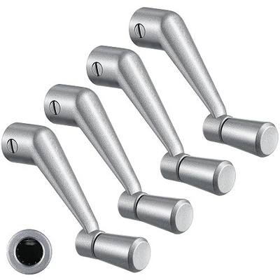 MorningRo 4 Pack Window Crank Handle Replacement H 3966 H 4106, 3/8" Spline Socket Crank Handle with Smooth 360 Degree Operation, Casement Window Rotating Handles Provide Security for Windows