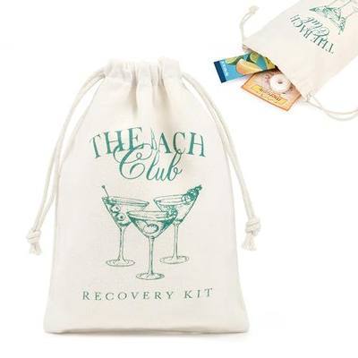 CEELGON 10 Pack The Bach Club Hangover Kit Bags for Bachelorette Birthday Party Favors Gifts 5" x 7" Drawstring Recovery Kit Goodie Pouch Girls Trip Emergency Supplies (Teal)