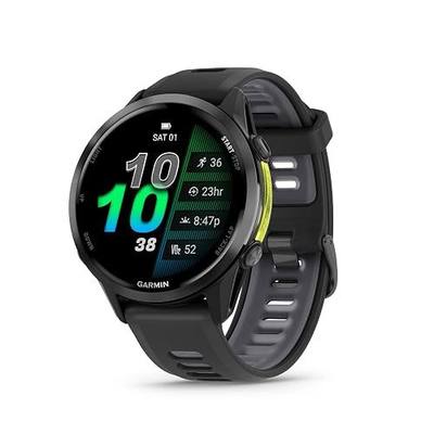 Garmin® Forerunner® 970, Premium GPS Running and Triathlon Smartwatch, AMOLED Display, Built-in LED Flashlight, Carbon Gray DLC Titanium with Black Case and Translucent Whitestone Band | 1.4 Amoled, Built-in LED Flashlight, Titanium Bezel and Sapphire Lens, Multi-Band GPS with Maps, Up to 15 Days Sm