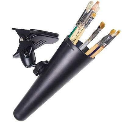 Paint Brush Holder with Metal Clip, Adjustable 360° Ball Mount,Suitable for Painters' Studios or Plein Air Painting,Portable Brush Holder for Oil Painting, Acrylic or Watercolor, etc