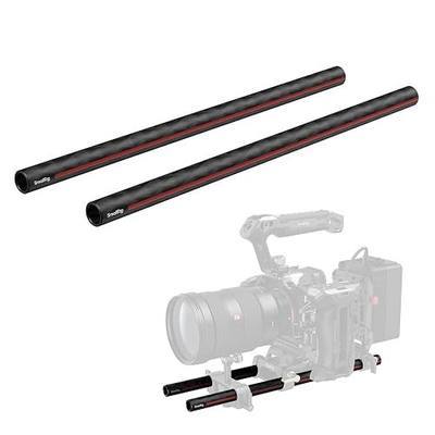 SmallRig 15mm Carbon Fiber Rod for 15mm Rod Support System, 12 inches (30 cm) Long, for Rod Clamps, Matte Box and Follow Focus, Pack of 2-5212