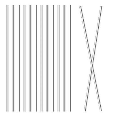 1mm x 300mm 304 Stainless Steel Rod 12Pcs 1mm Rod, Metal Rods for Crafts Round Solid Shaft Rods Lathe Bar Stock for DIY Car