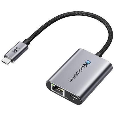 Cable Matters USB C to Ethernet Adapter with Charging, 1 Gigabit Ethernet | 140W PD, up to 480Mbps for Chromecast with Google TV(2020 & Later), Gigabit Ethernet to USB C Adapter