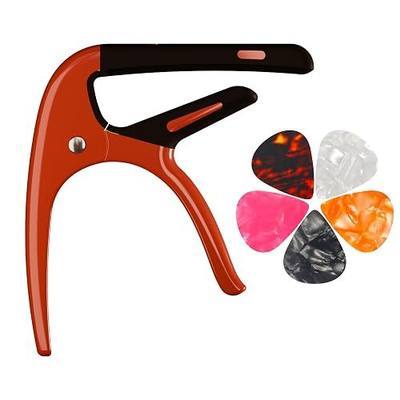 Capo for Acoustic Guitar, Guitar Capo for Electric Guitar, Ukulele and String Instruments, Guitar Capo, Guitar Kapo, Guitar Clamp (Red)