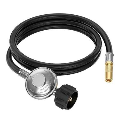 CALPOSE 6FT Propane Adapter Hose for Blackstone 17&22 Inch Tabletop Griddle | Propane Hose with Regulator, Suitable for Blackstone Griddle, Connector Made of soild brass, Connector to 5-40lb Propane Tank