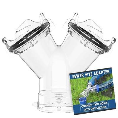DUMPMAN RV Y Connector, Wye Sewer Hose Adapter | Built-in Gasket, Y Splitter, Twist Bayonet