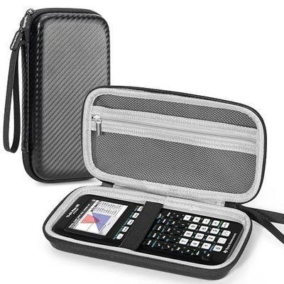 Hard Carrying Case for TI-84 Plus CE/TI-84 Plus/TI-83 Plus CE/TI-83 Plus/TI-89 Titanium/Casio fx-9750GIII/TI-Nspire CX II CAS Graphing Calculator, Extra Mesh Pocket for USB Cables/Pencil/Manual/Ruler